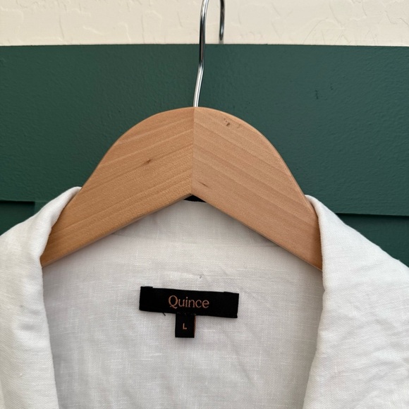 Quince 100% European Linen Short Sleeve Shirt in White - Picture 6 of 9
